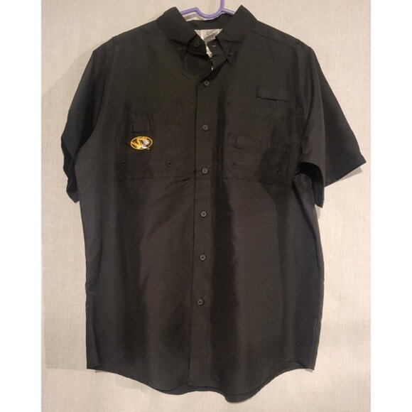 Missouri Tigers Men's M Black Shirt NWT Mizzou College Pockets Pro Edge School - Picture 1 of 8